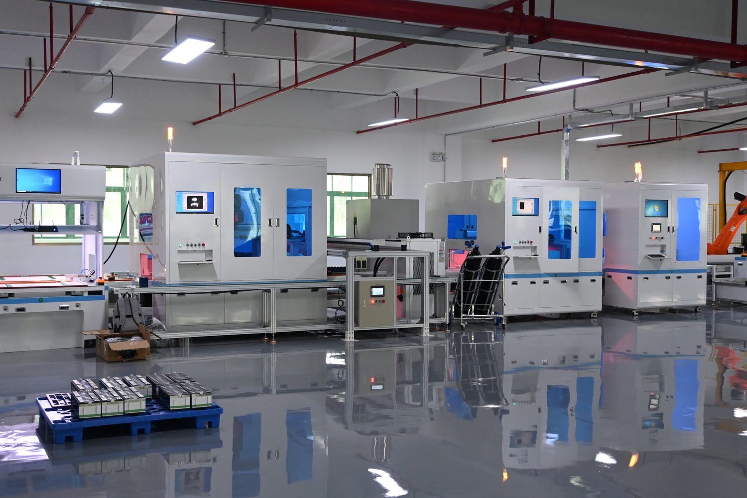Battery testing and welding equipment